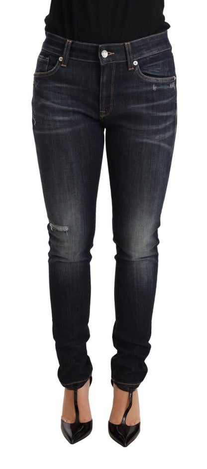 Vaqueros pitillo azules chic