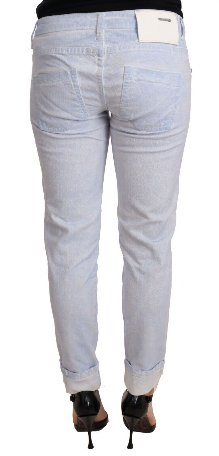 Vaqueros de mezclilla push up de algodón azul claro