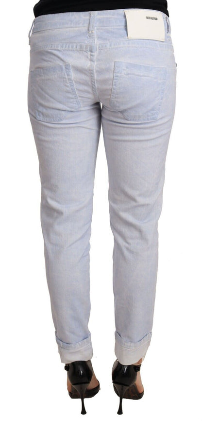 Vaqueros de mezclilla push up de algodón azul claro