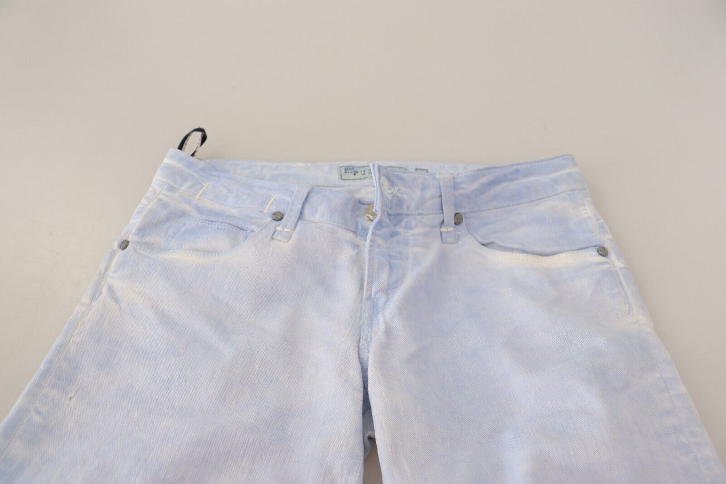 Vaqueros de mezclilla push up de algodón azul claro