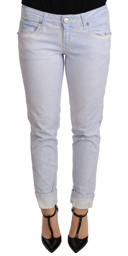 Vaqueros de mezclilla push up de algodón azul claro