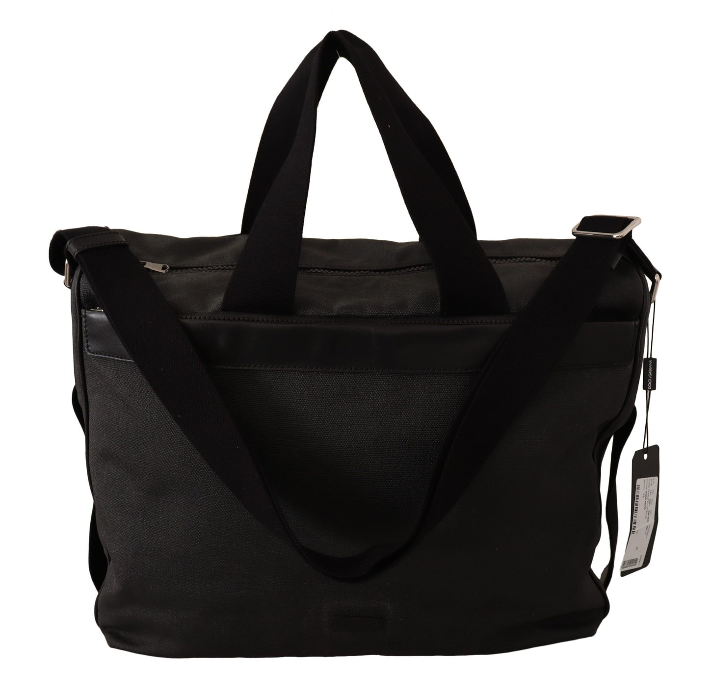 Elegante bolso bandolera de mezclilla y cuero para hombre