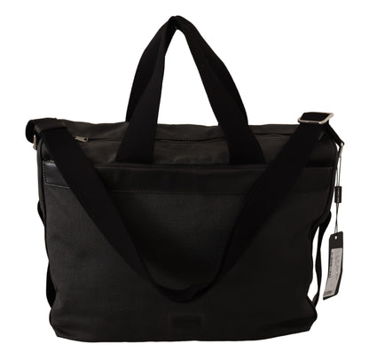 Elegante bolso bandolera de mezclilla y cuero para hombre