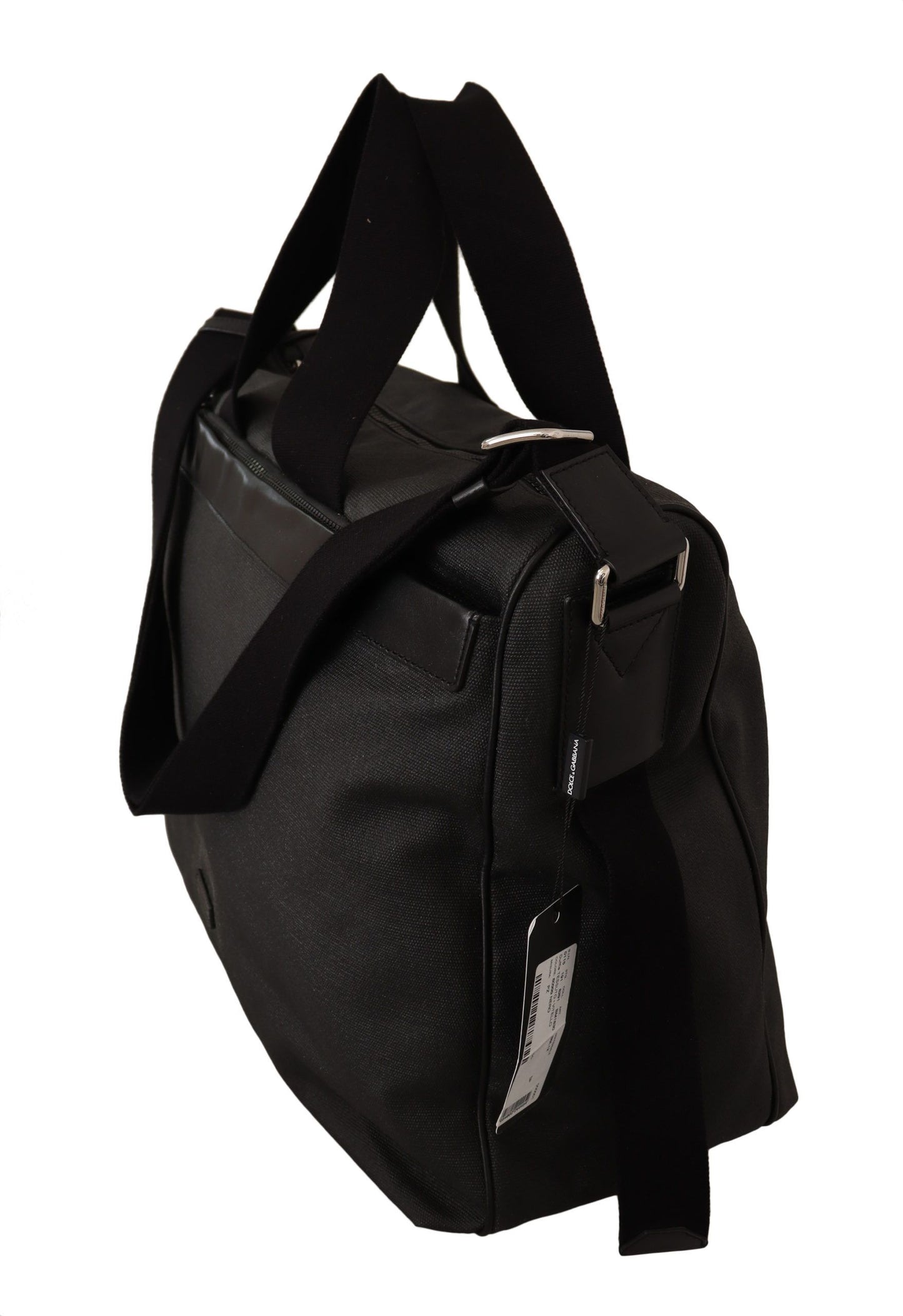 Elegante bolso bandolera de mezclilla y cuero para hombre