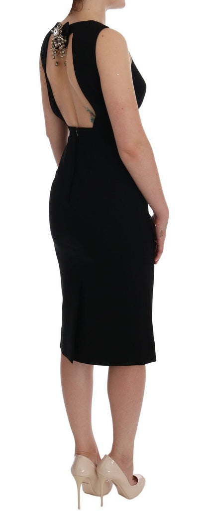 Elegante vestido de cristal hasta la rodilla