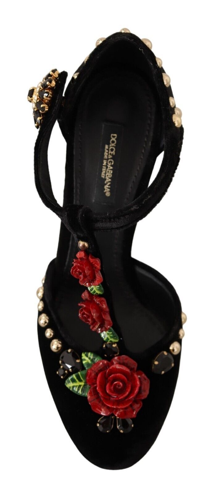 Elegantes zapatos Mary Jane de terciopelo con tira en T