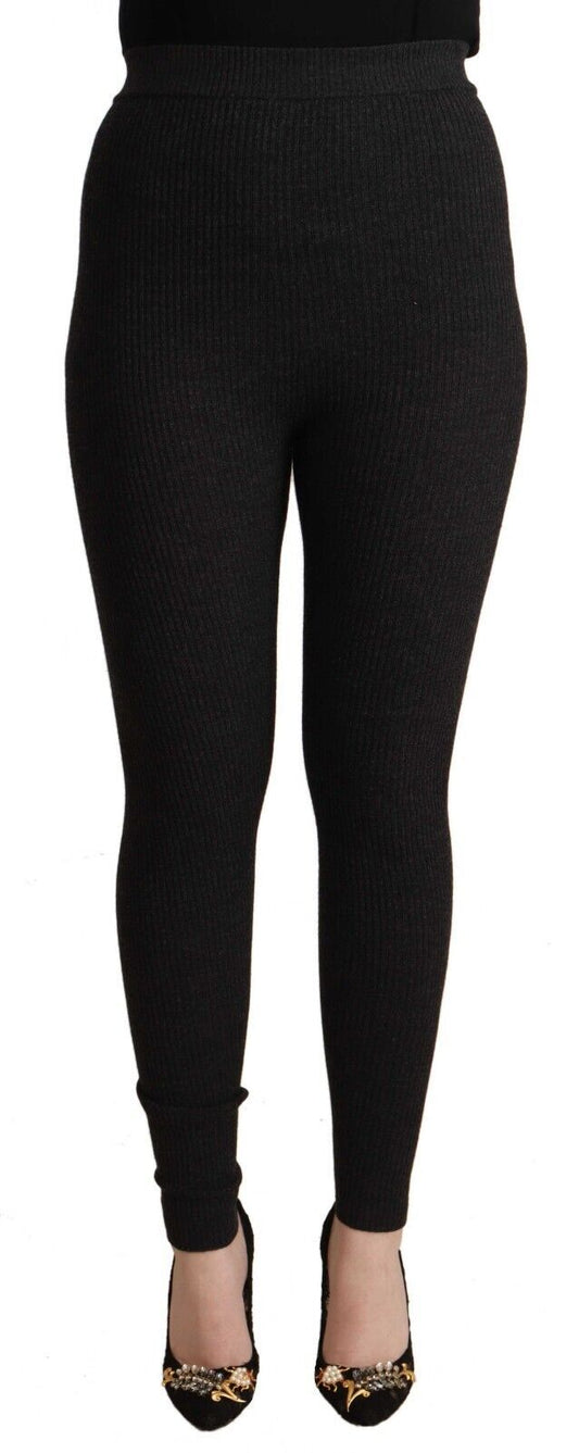 Pantalones elegantes de lana con cintura alta