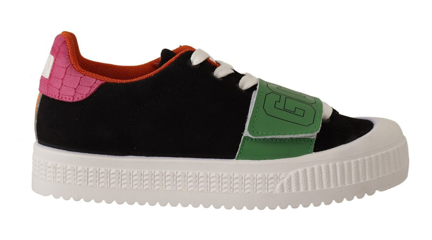 Zapatillas bajas con cordones y estilo multicolor
