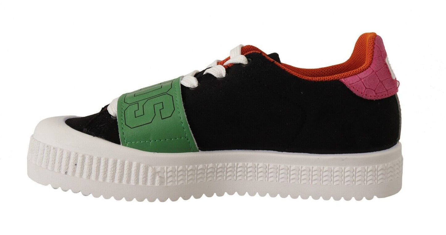 Zapatillas bajas con cordones y estilo multicolor