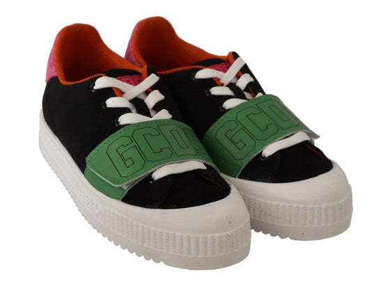 Zapatillas bajas con cordones y estilo multicolor