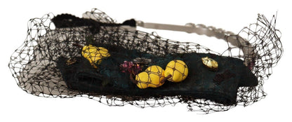 Encantadora diadema de cristal en tonos joya