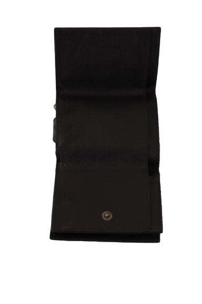 Elegante accesorio multiusos de cuero de tres pliegues