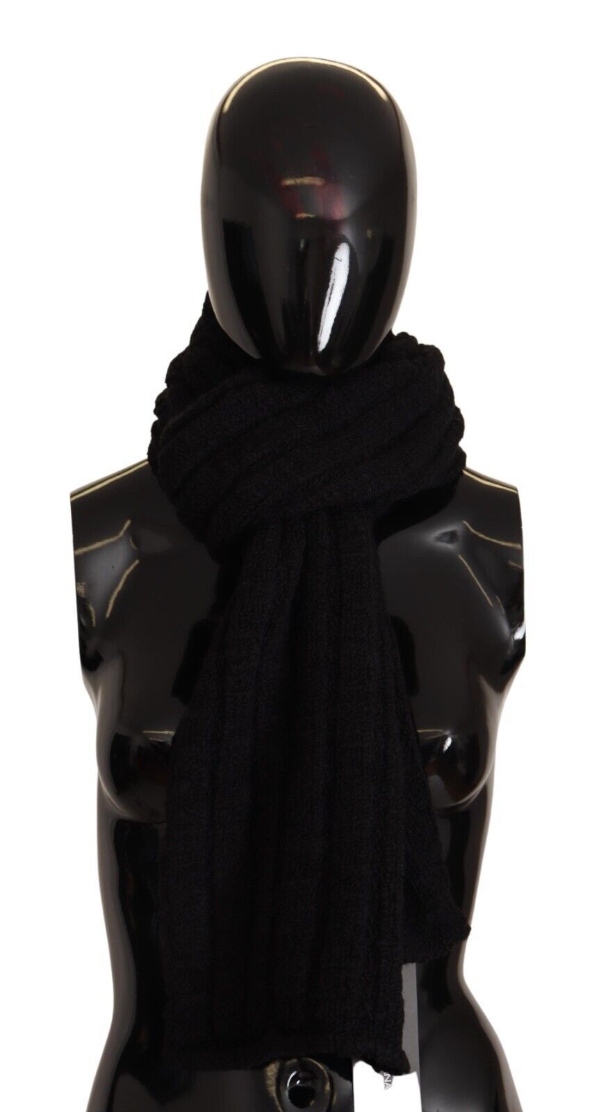 Bufanda de lana negra Elegance Unleashed