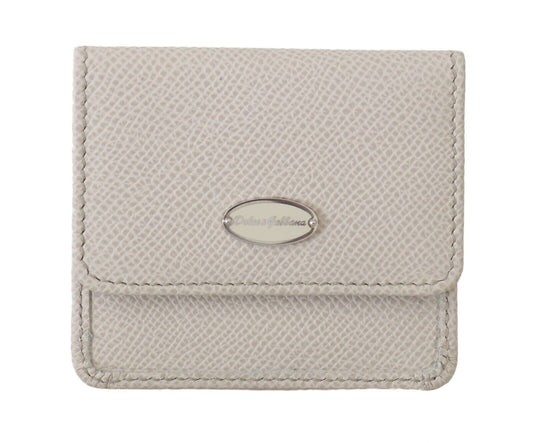 Estuche elegante de cuero blanco para condones
