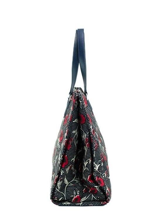 Bolso de hombro mediano de nailon con estampado retro batik