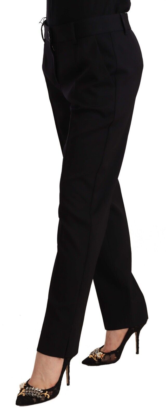 Pantalones elegantes de mezcla de lana a medida