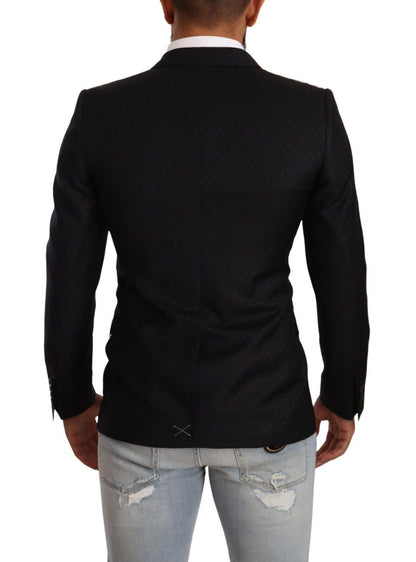 Elegante blazer formal de lunares negros