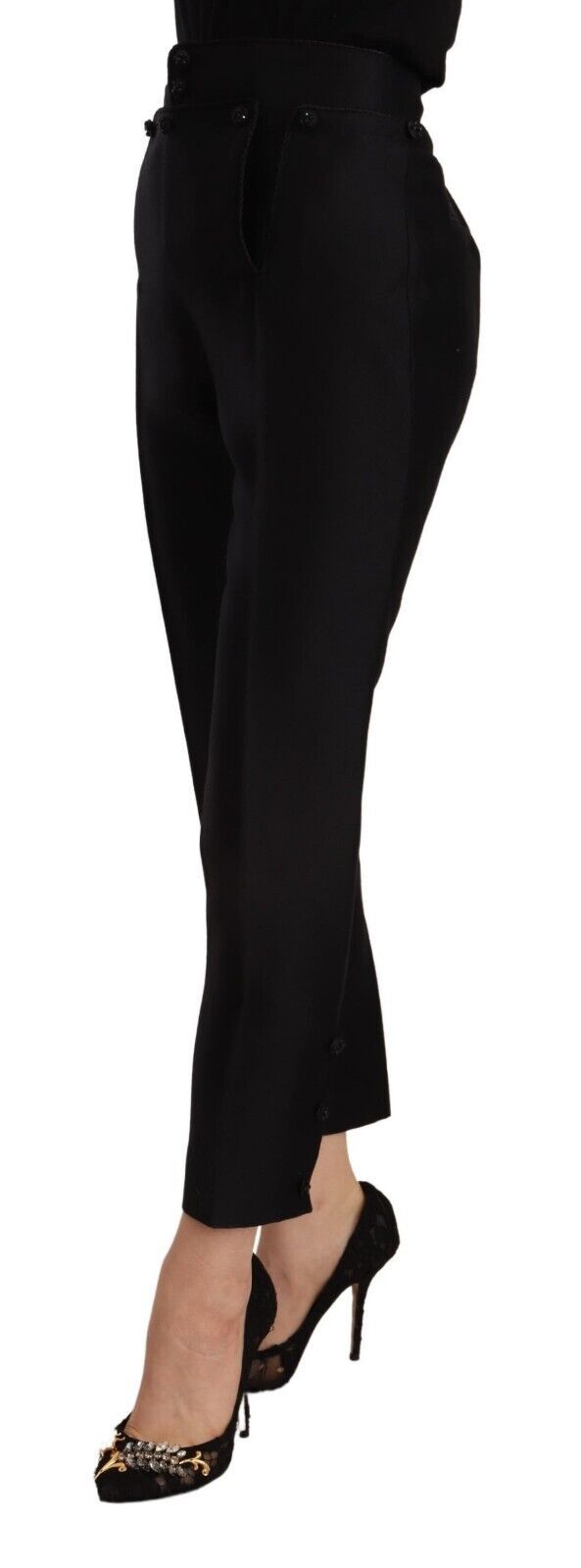 Pantalones ajustados de cintura alta con gran elegancia