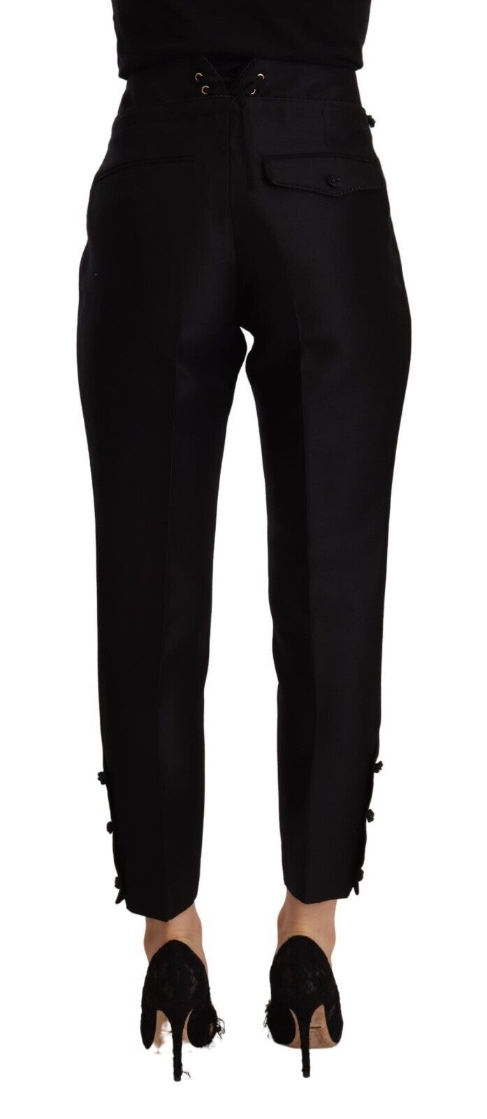 Pantalones ajustados de cintura alta con gran elegancia