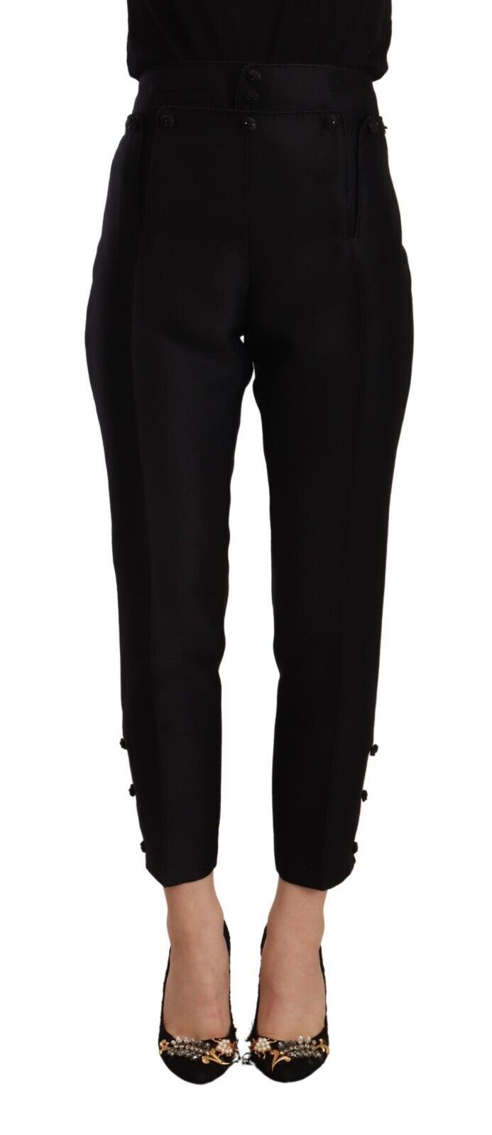 Pantalones ajustados de cintura alta con gran elegancia