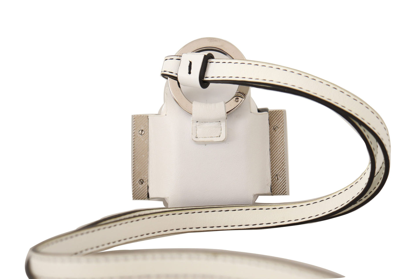 Estuche elegante de cuero monocromático para AirPods