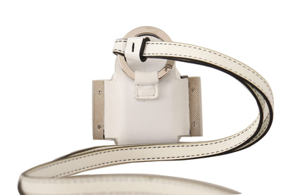 Estuche elegante de cuero monocromático para AirPods