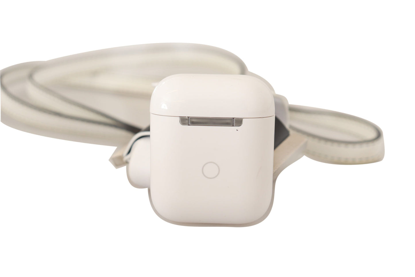 Estuche elegante de cuero monocromático para AirPods