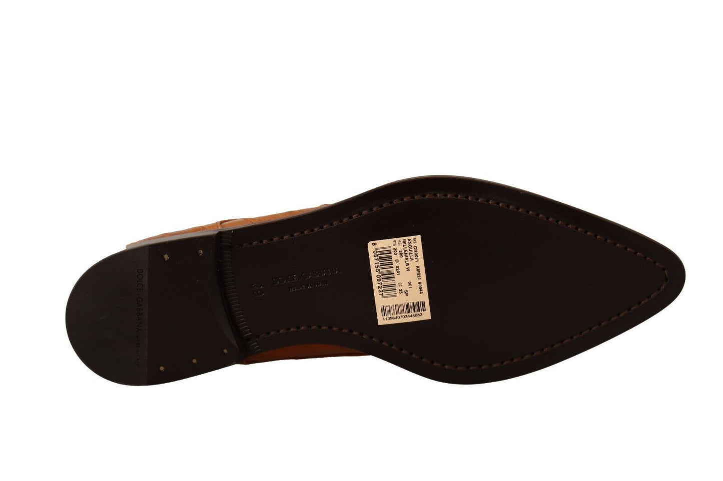 Elegantes zapatos planos formales con cordones de piel de anguila