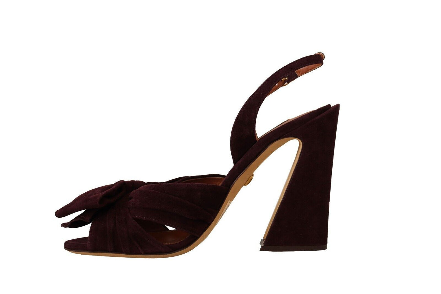 Sandalias elegantes de tacón de ante morado