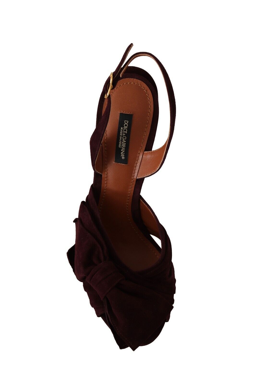 Sandalias elegantes de tacón de ante morado