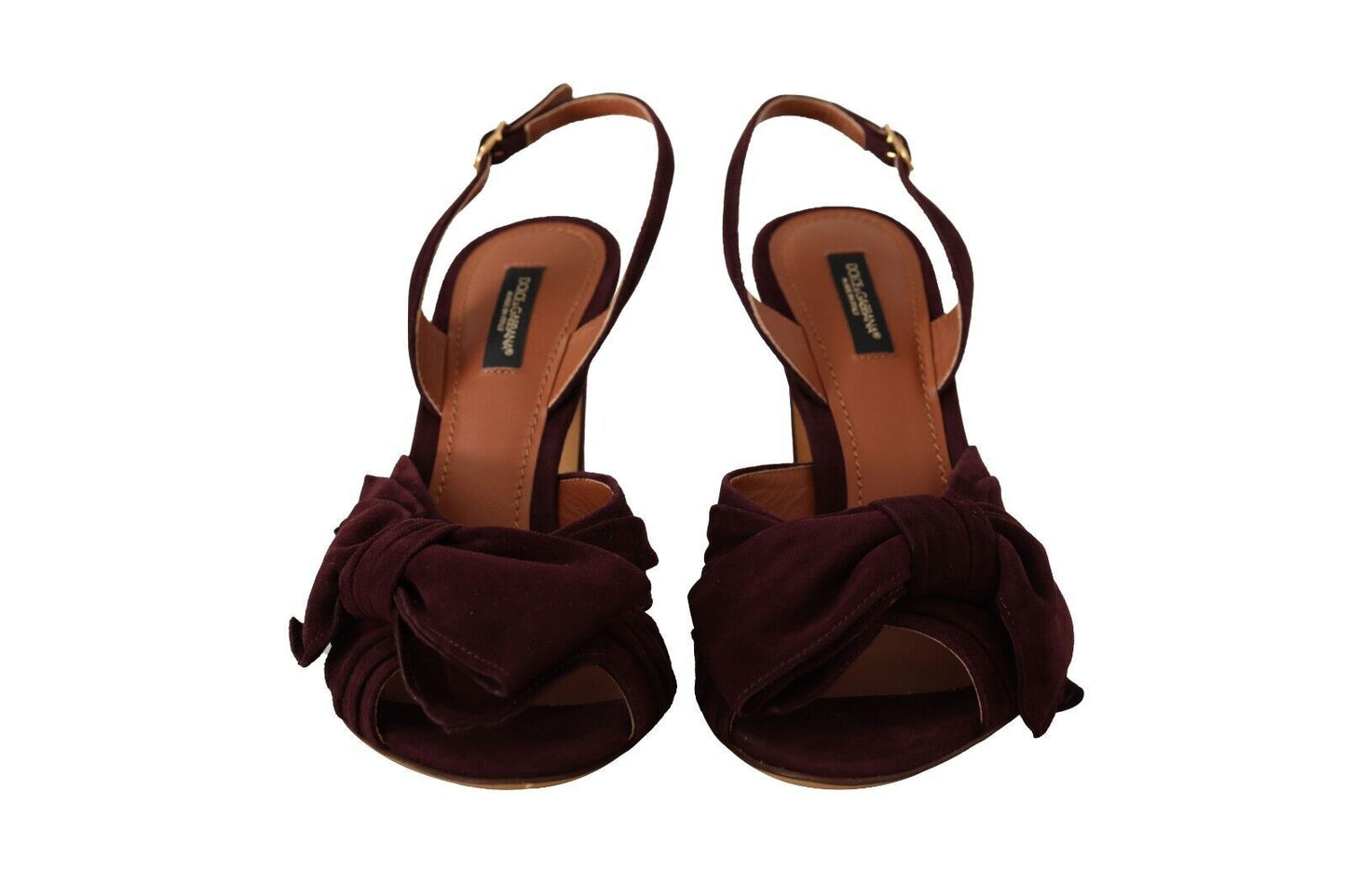 Sandalias elegantes de tacón de ante morado