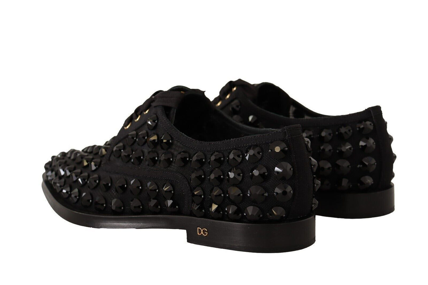 Elegantes zapatos planos con cordones y joyas de grogrén