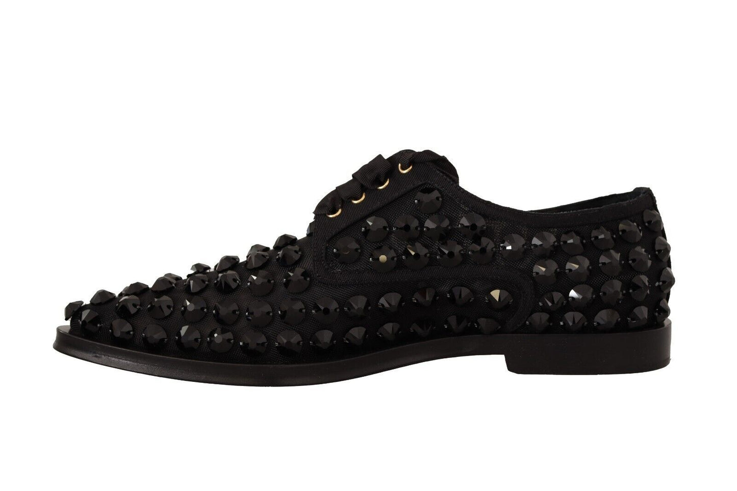 Elegantes zapatos planos con cordones y joyas de grogrén