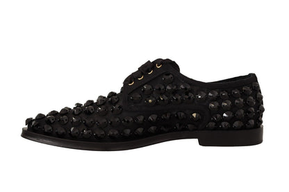 Elegantes zapatos planos con cordones y joyas de grogrén