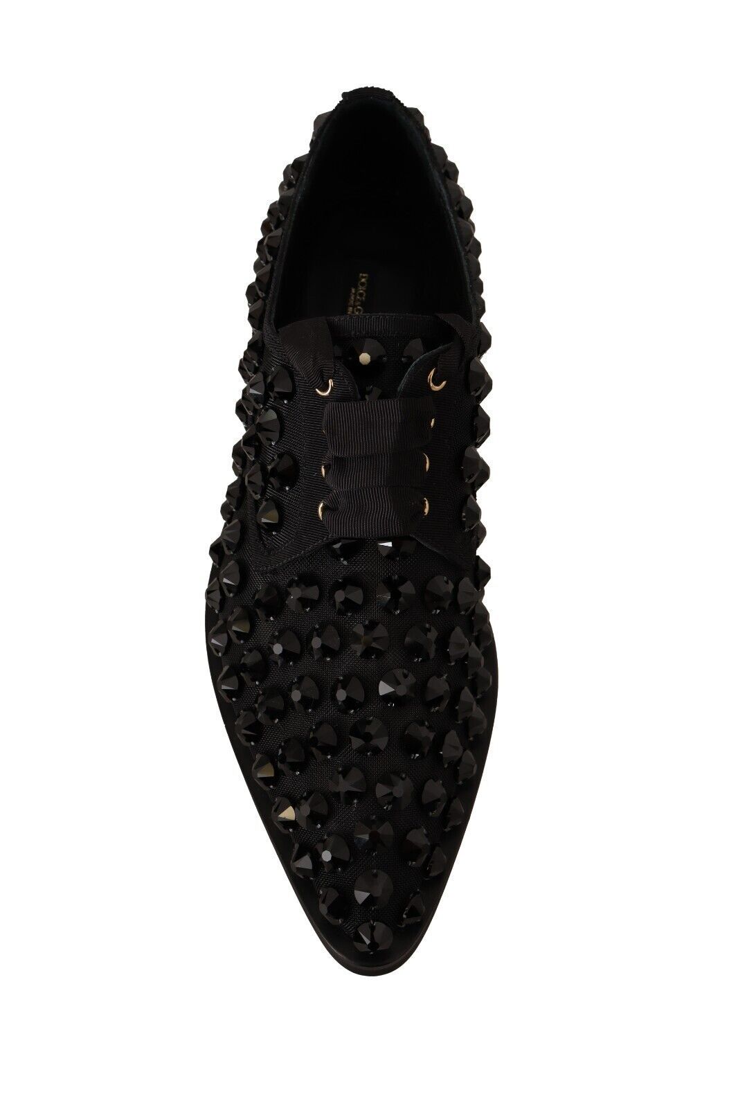 Elegantes zapatos planos con cordones y joyas de grogrén