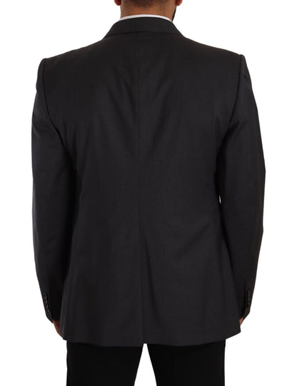 Elegante traje de mezcla de lana Sicilia gris
