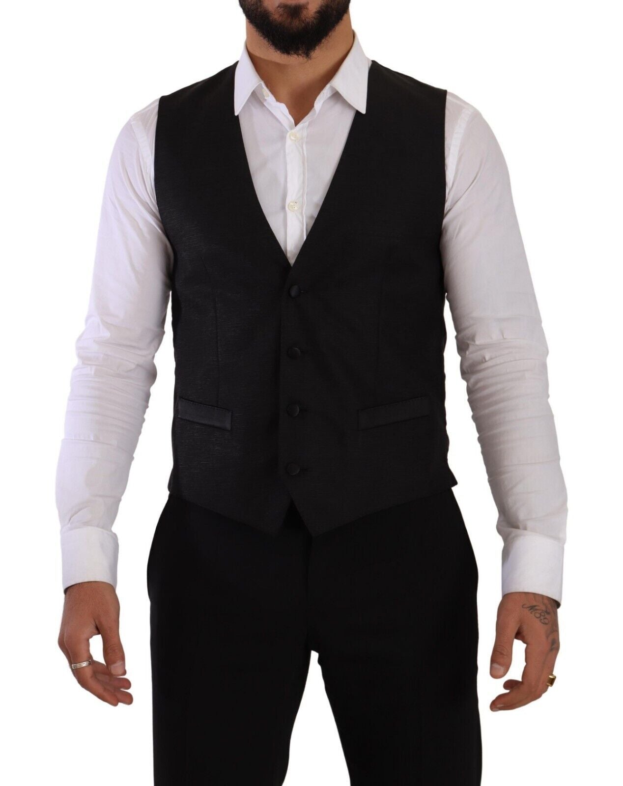 Conjunto de traje negro Sicilia Slim Fit