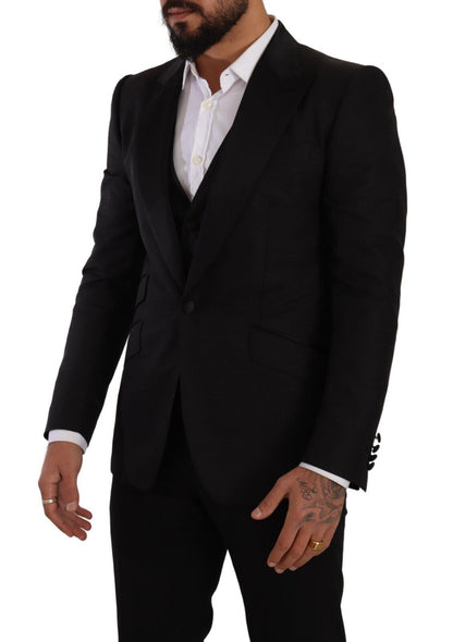 Conjunto de traje negro Sicilia Slim Fit