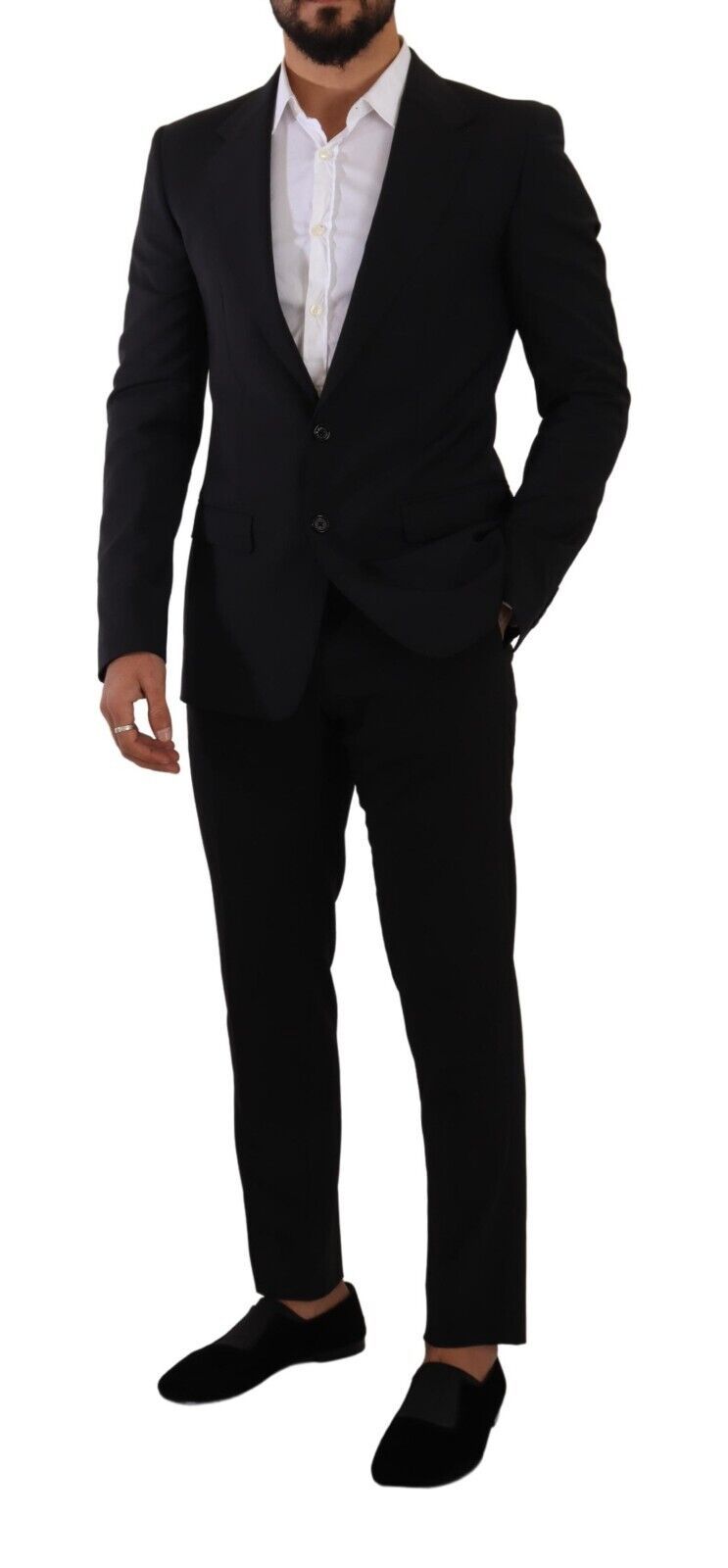 Blazer y chaleco elegantes de corte entallado de color negro Martini
