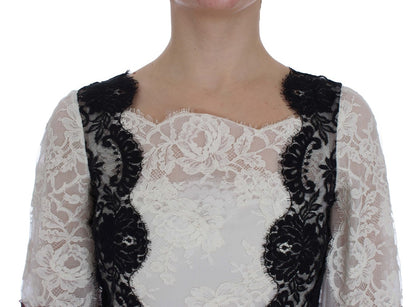 Vestido largo de mezcla de seda y encaje floral