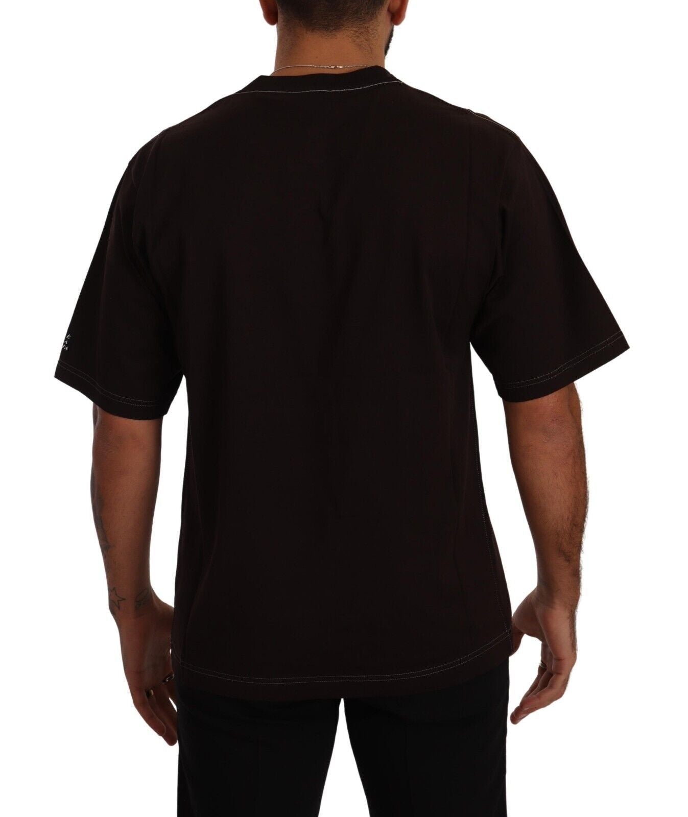 Elegante camiseta burdeos de cuello redondo L'Amore