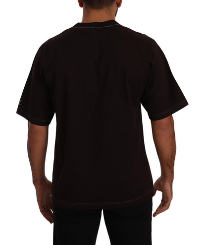 Elegante camiseta burdeos de cuello redondo L'Amore