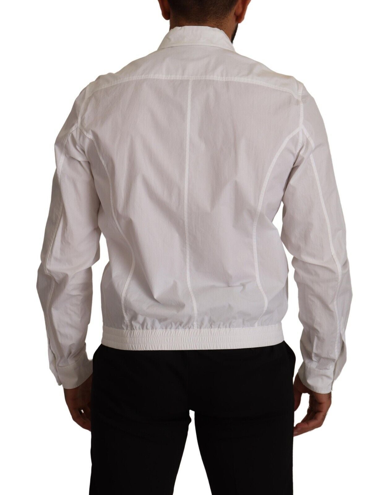 Camisa elegante italiana de algodón blanco