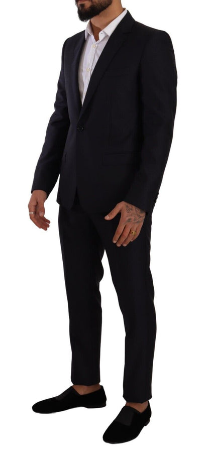 Traje elegante de lana, seda y cachemira de corte entallado para hombre