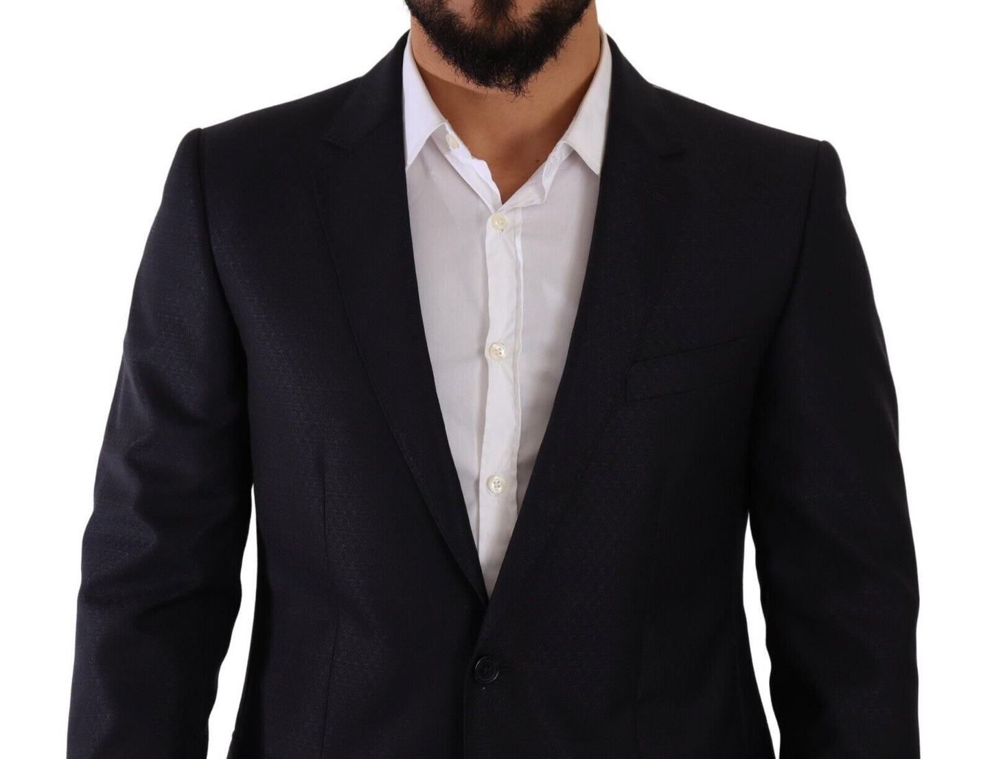 Traje elegante de lana, seda y cachemira de corte entallado para hombre