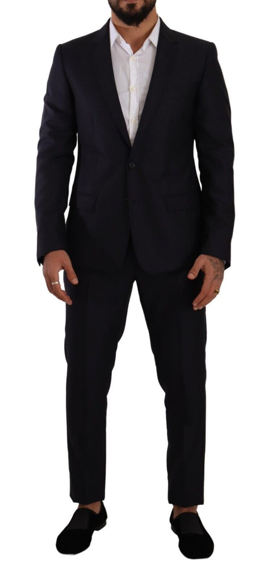Traje elegante de lana, seda y cachemira de corte entallado para hombre