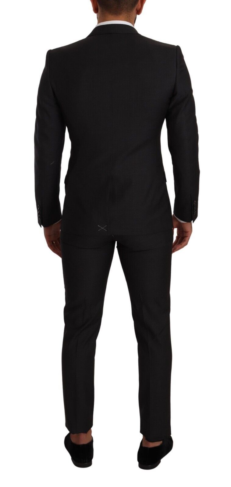 Elegante traje Martini de lana negra