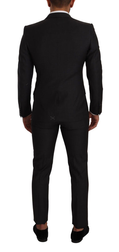 Elegante traje Martini de lana negra