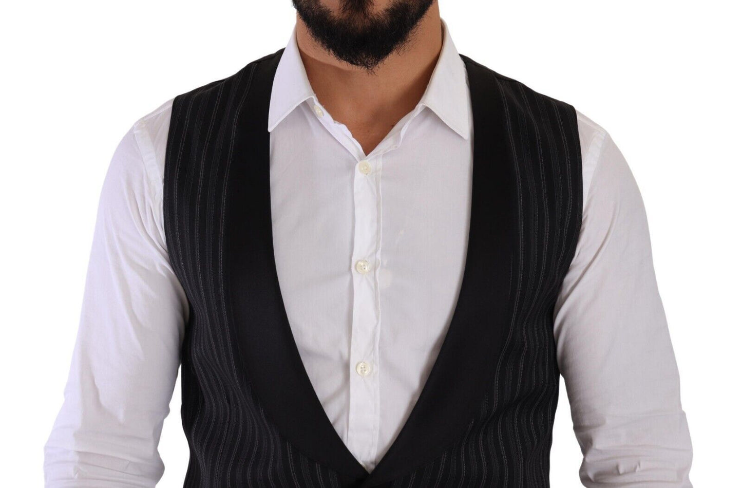Chaleco elegante de vestir formal a rayas