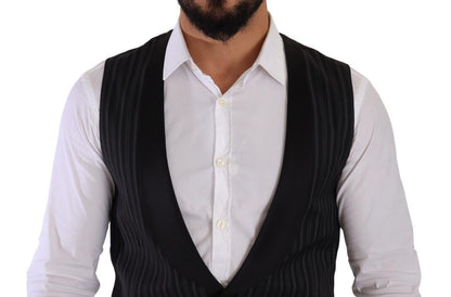 Chaleco elegante de vestir formal a rayas